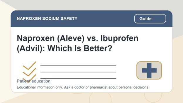 Naproxen (Aleve) vs. Ibuprofen (Advil): Which Is Better? - naproxen sodium safety illustration