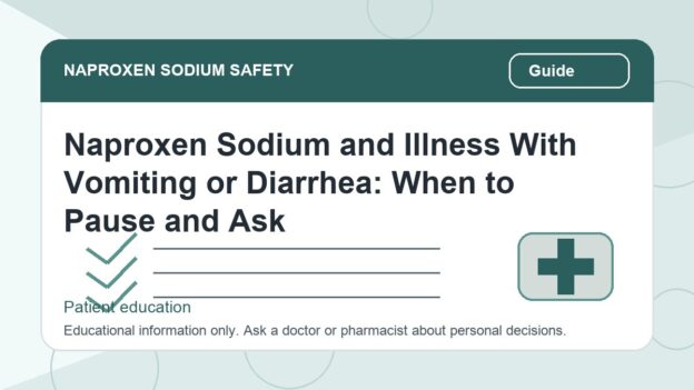 Naproxen Sodium and Illness With Vomiting or Diarrhea: When to Pause and Ask - naproxen sodium safety illustration