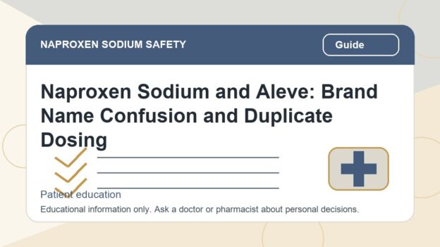Naproxen Sodium and Aleve: Brand Name Confusion and Duplicate Dosing - naproxen sodium safety illustration