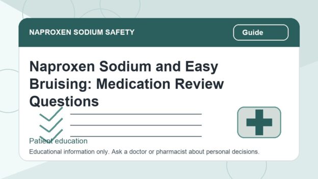 Naproxen Sodium and Easy Bruising: Medication Review Questions - naproxen sodium safety illustration