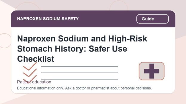 Naproxen Sodium and High-Risk Stomach History: Safer Use Checklist - naproxen sodium safety illustration
