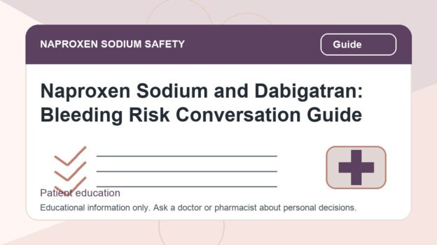 Naproxen Sodium and Dabigatran: Bleeding Risk Conversation Guide - naproxen sodium safety illustration